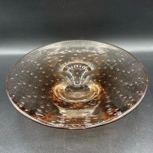 Amber Glass Bowl -Hand made in‎ Poland